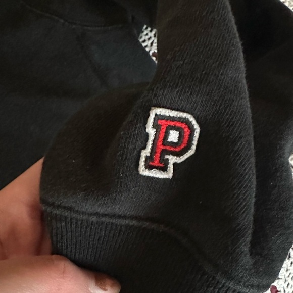 Victorias Secret PINK Cropped Drawstring Black Hoodie - Picture 3 of 5